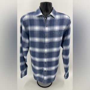 Tommy Bahama Canyon Beach Flannel Fireside Blue Plaid Lakewater Men’s Medium M